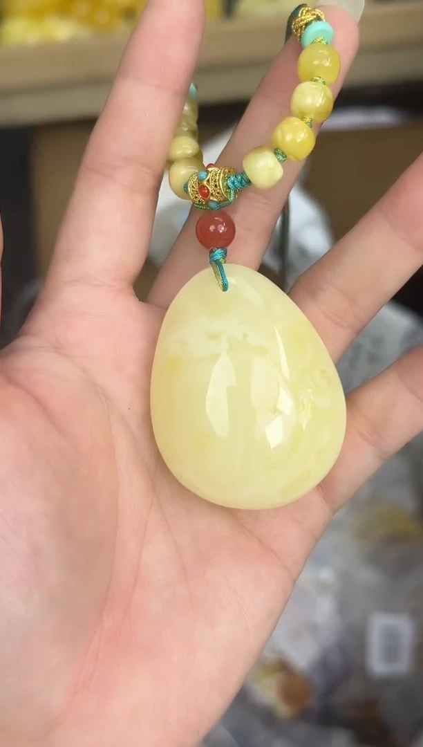 裸石蜜蜡未镶嵌琥珀蜜蜡吊坠