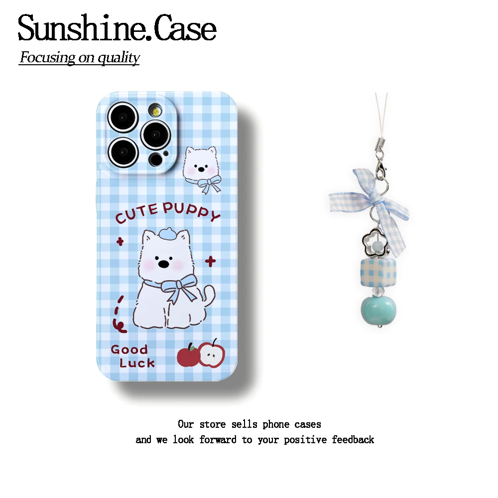 苹果小狗软壳适用苹果oppo华为vivo小米手机壳防摔全包ins