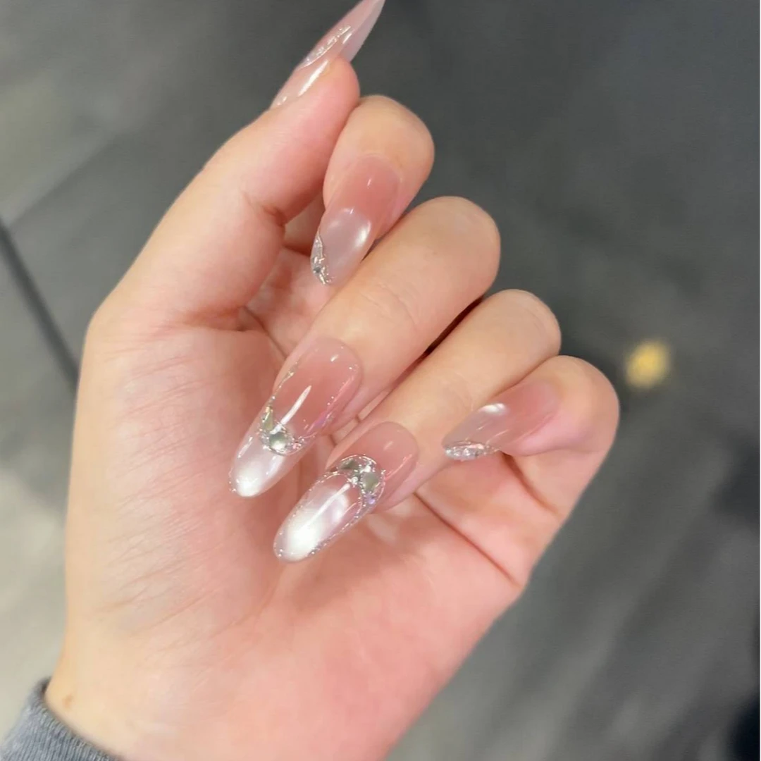 【冬日银泉】纯手工穿戴甲