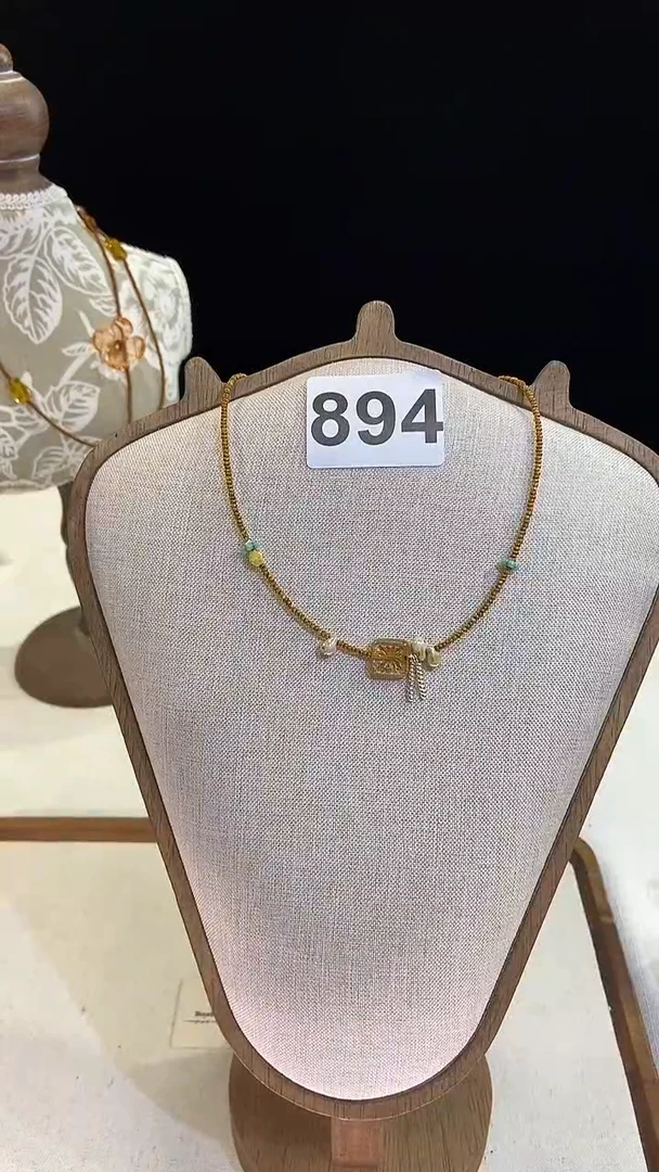 项链钛钢淡水珍珠894