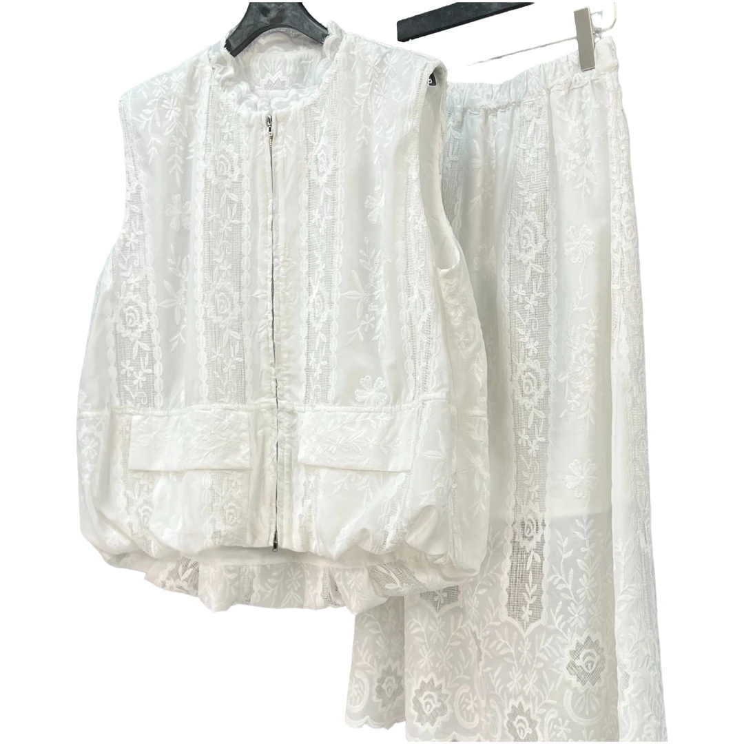 【南油柒语家】 宽松花苞无袖半裙套装（0052）W2025SY129TZ