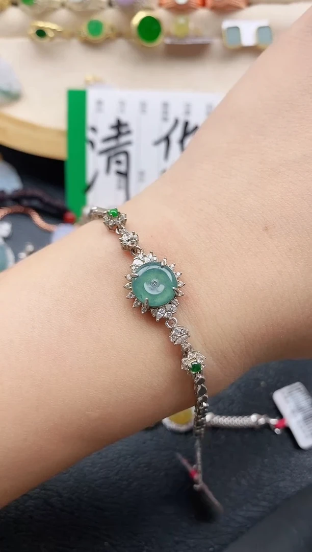 翡翠戒指银S925镶嵌11111