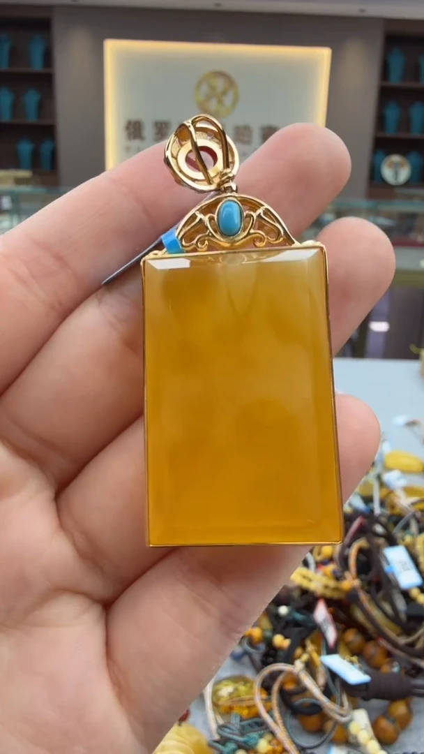 琥珀颈饰未镶嵌307秒拍号 假一罚三