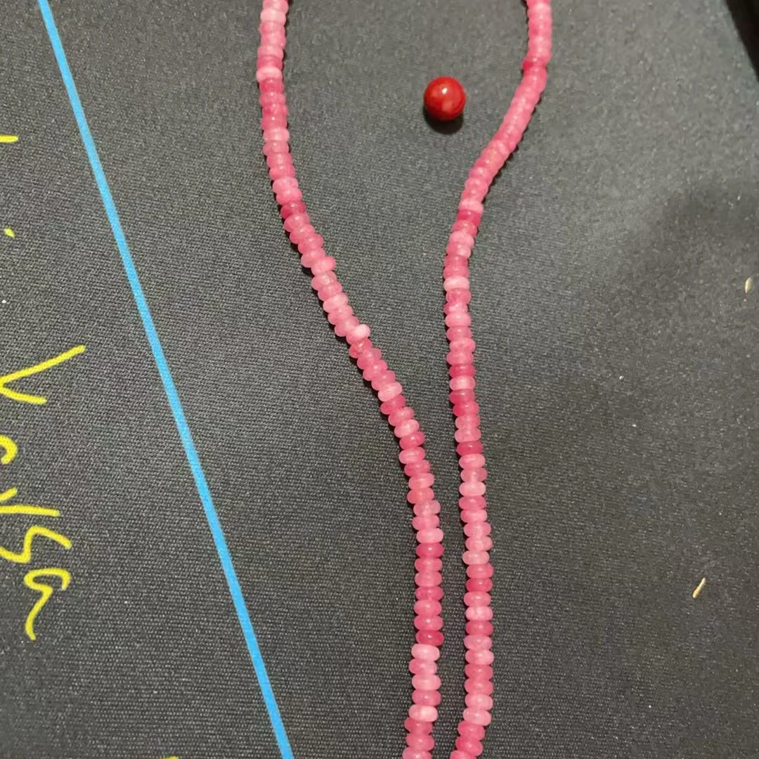 含辰砂工艺品【繁花珠宝甄选】含辰砂工艺品樱花粉项链YY01