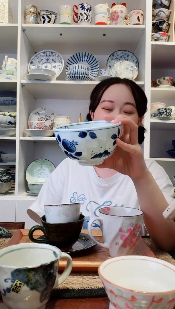 陶瓷【微瑕】蓝凛堂石榴米饭碗