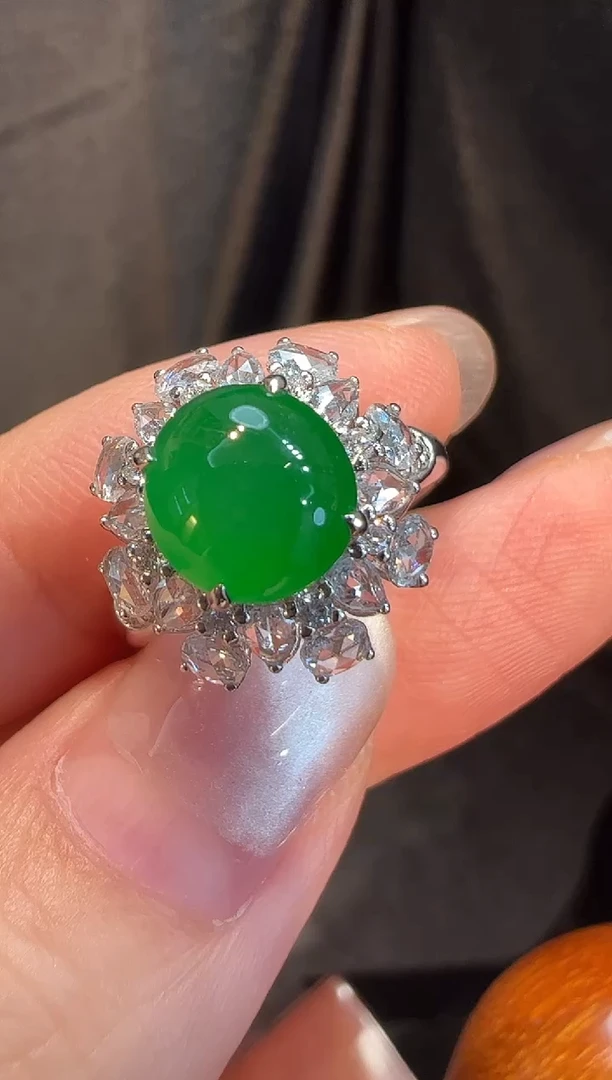 18K金镶嵌戒指翡翠L6戒指