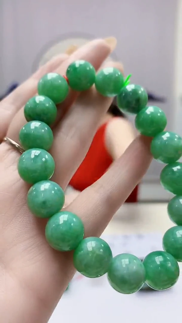 定制翡翠未镶嵌4852DD-毛货手串60