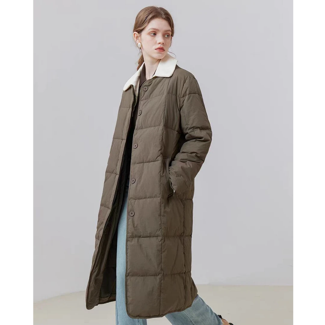冬季高级羽绒服新款中长款保暖羽绒服外套(B19-6)15068(JU)