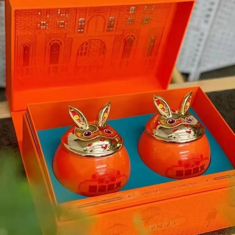 武夷岩茶大红袍 万家灯火高档陶瓷茶叶礼盒装 过年送礼