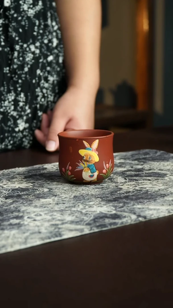 茶杯紫砂43号宜兴紫砂原矿作品