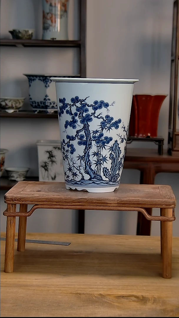 景德镇陶瓷手工花盆