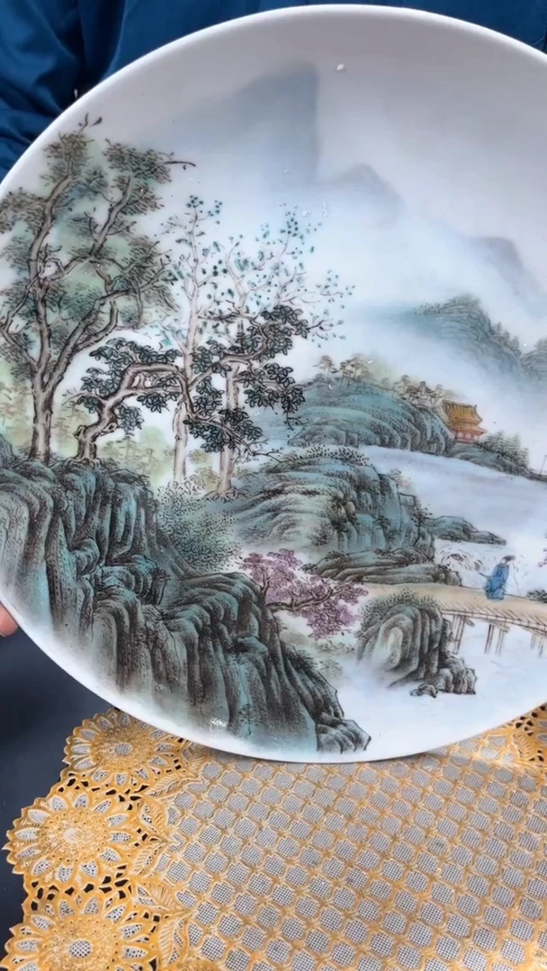 【闪购商品】官窑瓷画院375官窑瓷画院山水江南秀色赏盘