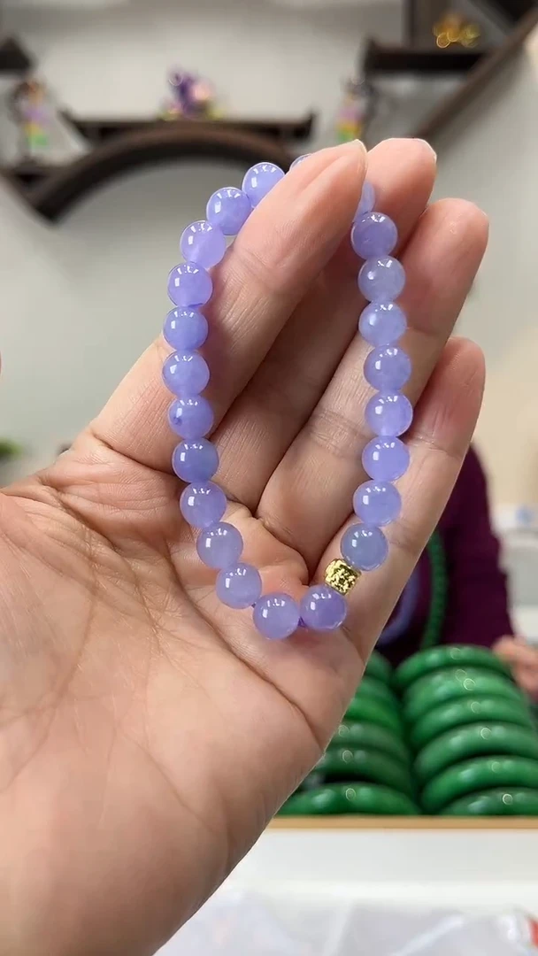 【闪购商品】砖雕闪9 紫罗兰手串