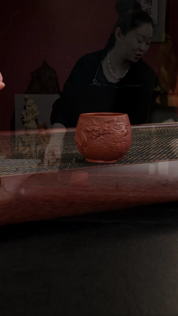 【闪购商品】紫砂茶宠微瑕朱泥景荣杯