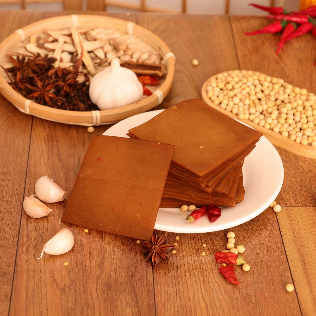 赣南会昌特产纯手工五香香辣豆干片凉拌零食卷蒜苗