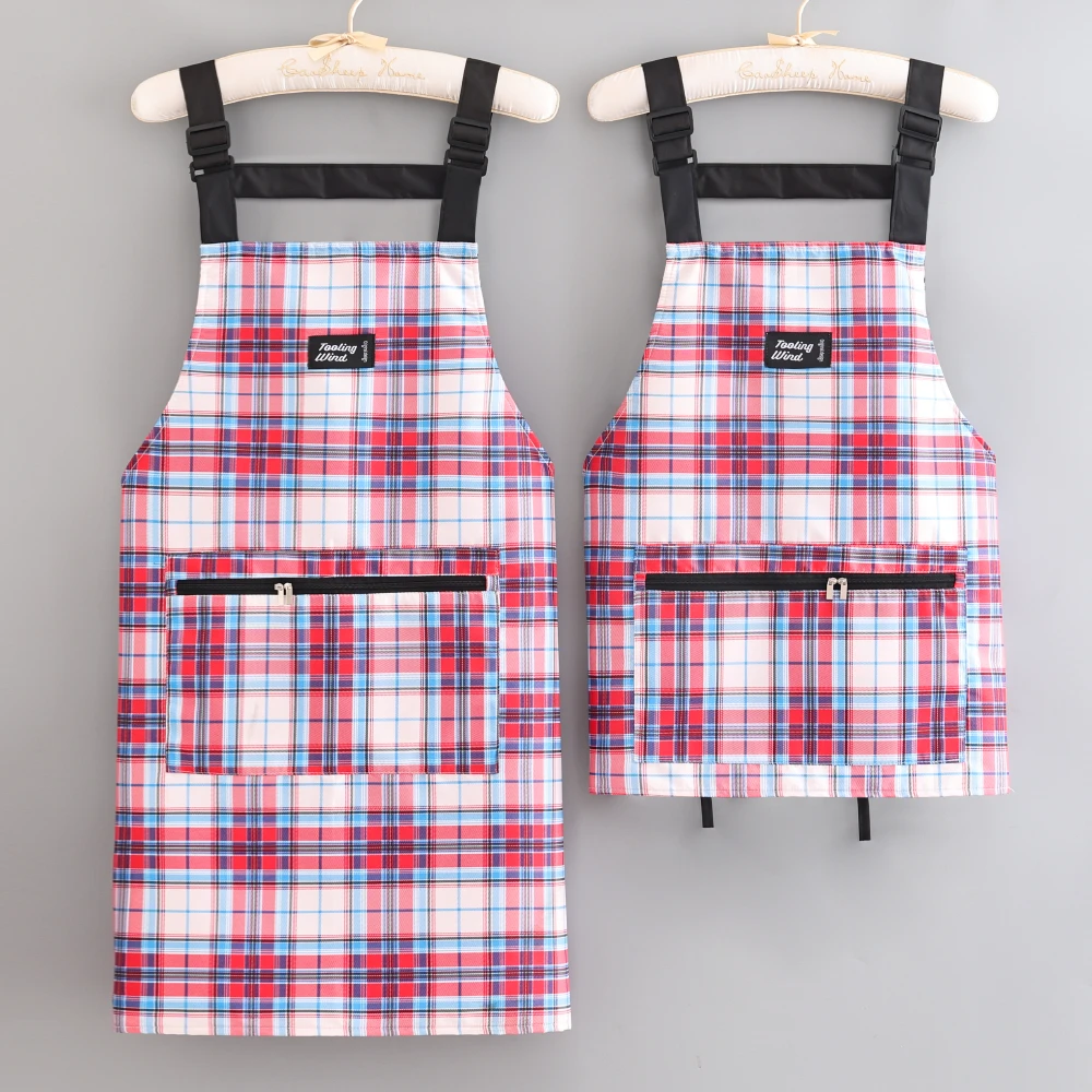 围腰舒适爆款防泼水围裙厨房做饭家用外穿罩衣餐饮干活上班工作服