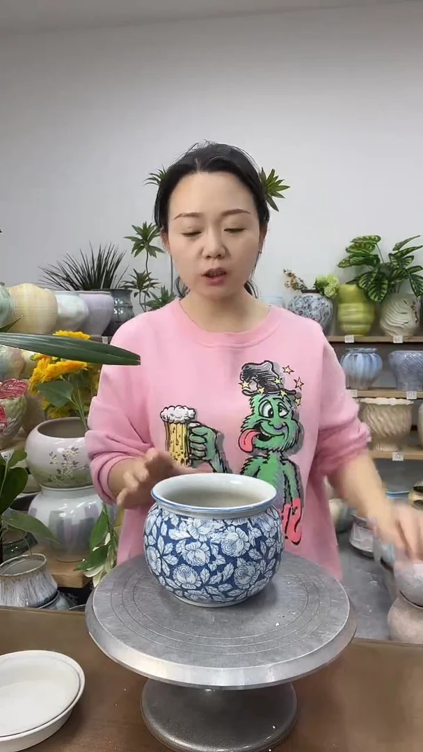 11.14陶瓷花盆直播链接高.      口12
