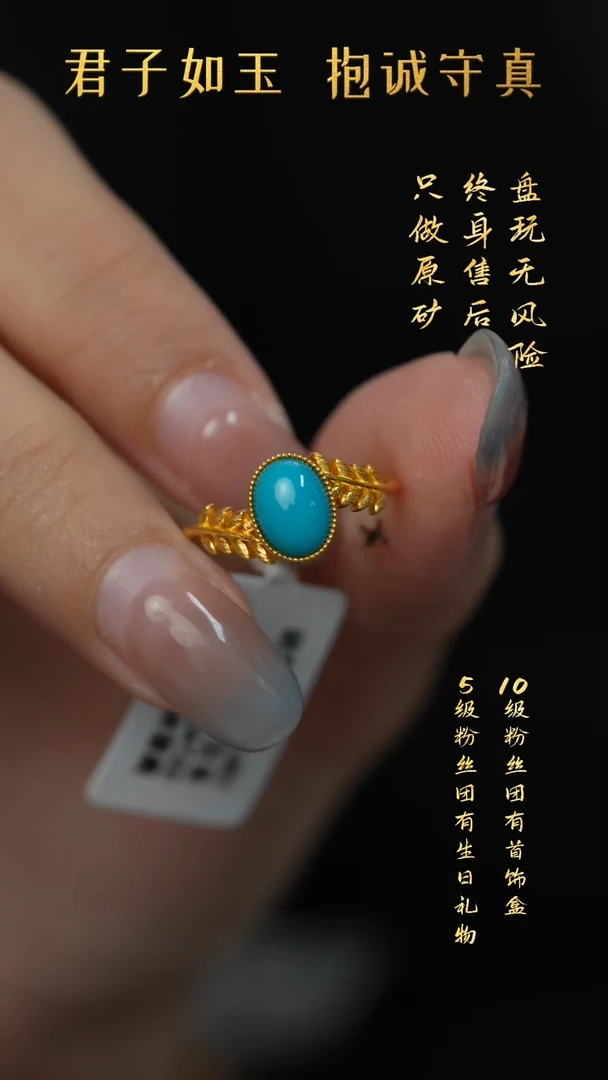 银S925镶嵌绿松石P202(多样性发一件)戒指