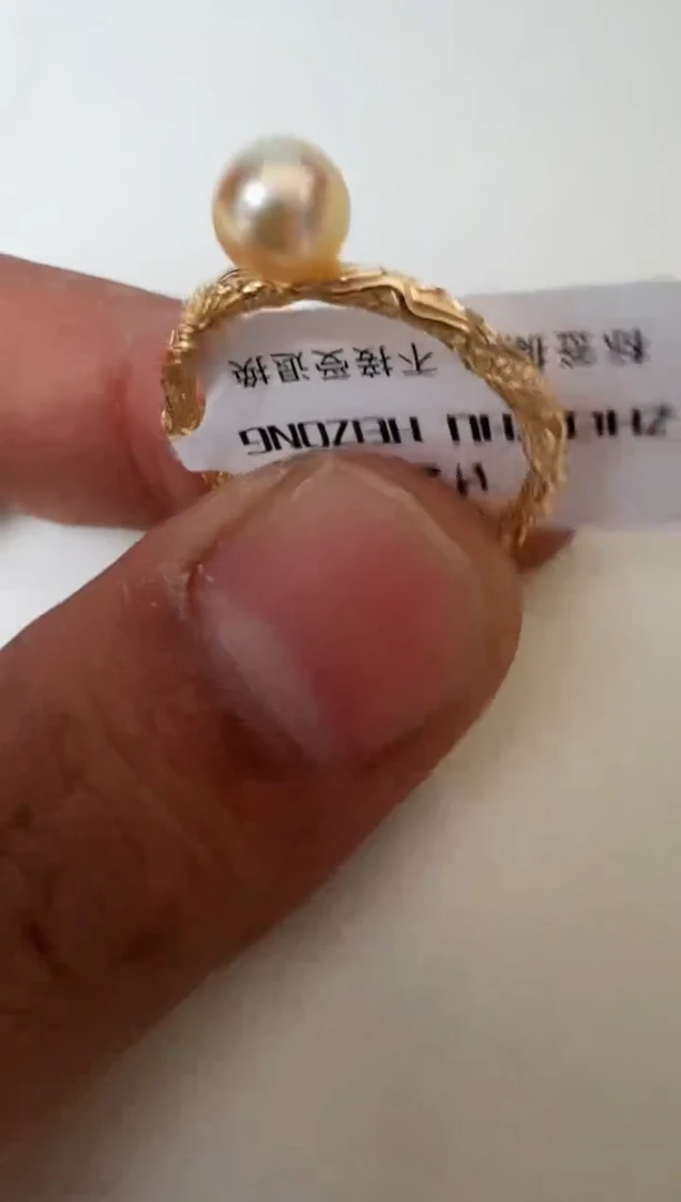 海水珍珠银S925镶嵌戒指戒指