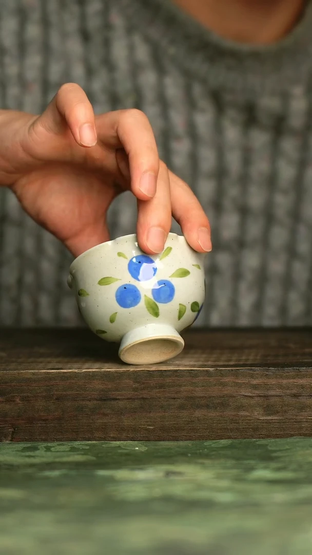 陶瓷青诗集手工手绘瓷器