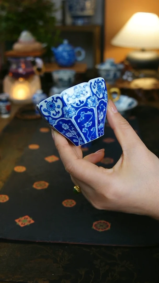 八方主人杯  开窗花卉