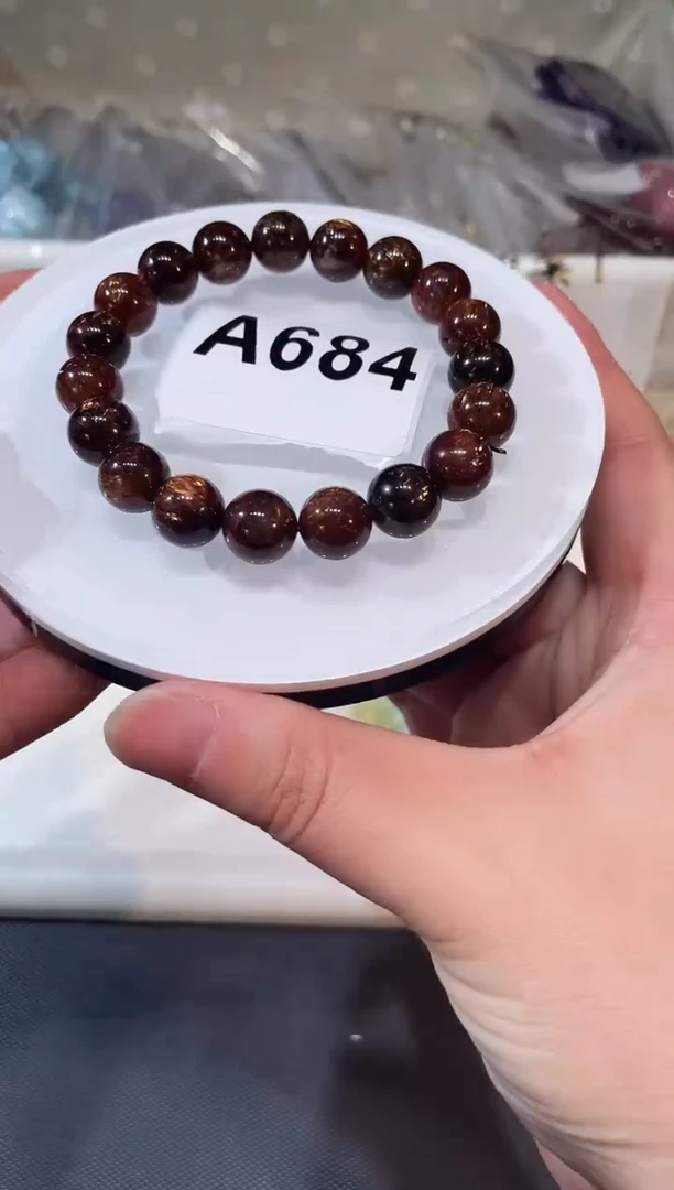 未镶嵌手链水晶A684 黑金超 10+