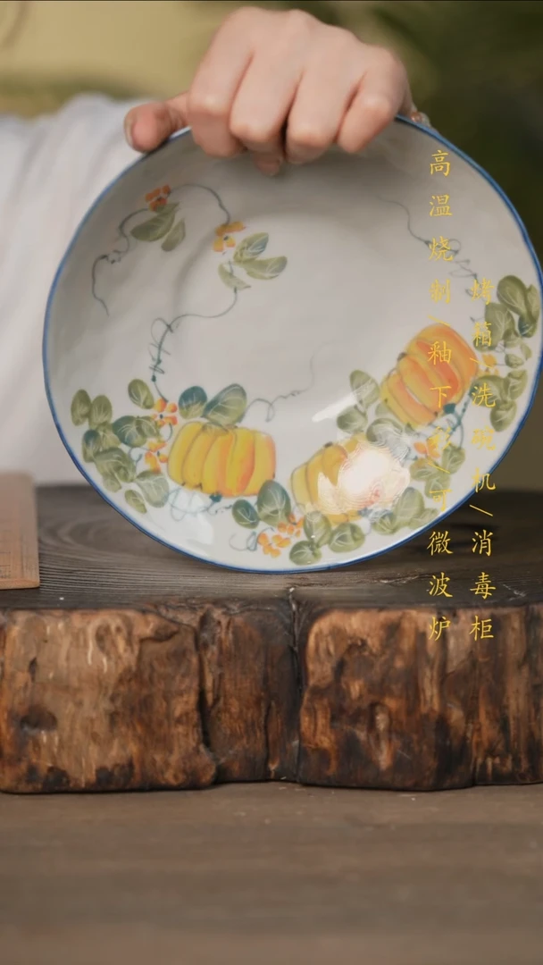 瓷片景德镇高温釉下彩可微波烤箱洗碗机