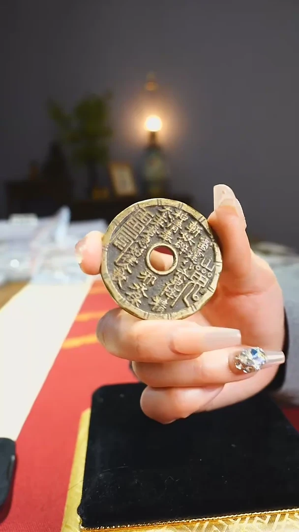 【闪购商品】铜竹节纹圆孔山花/4.5cm/0452