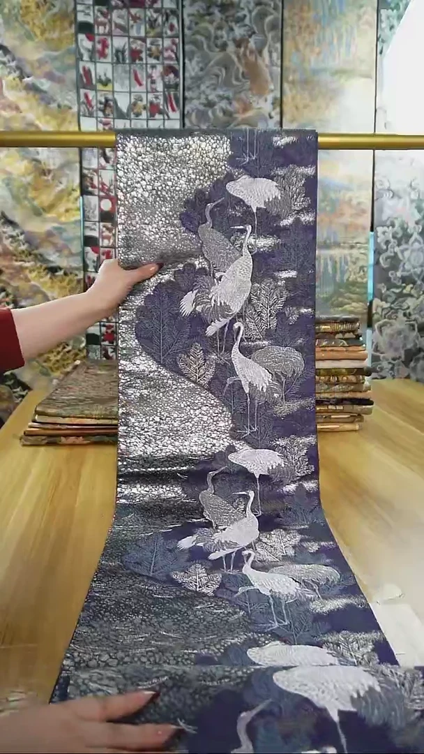 【闪购商品】织绣织锦89六通仙鹤