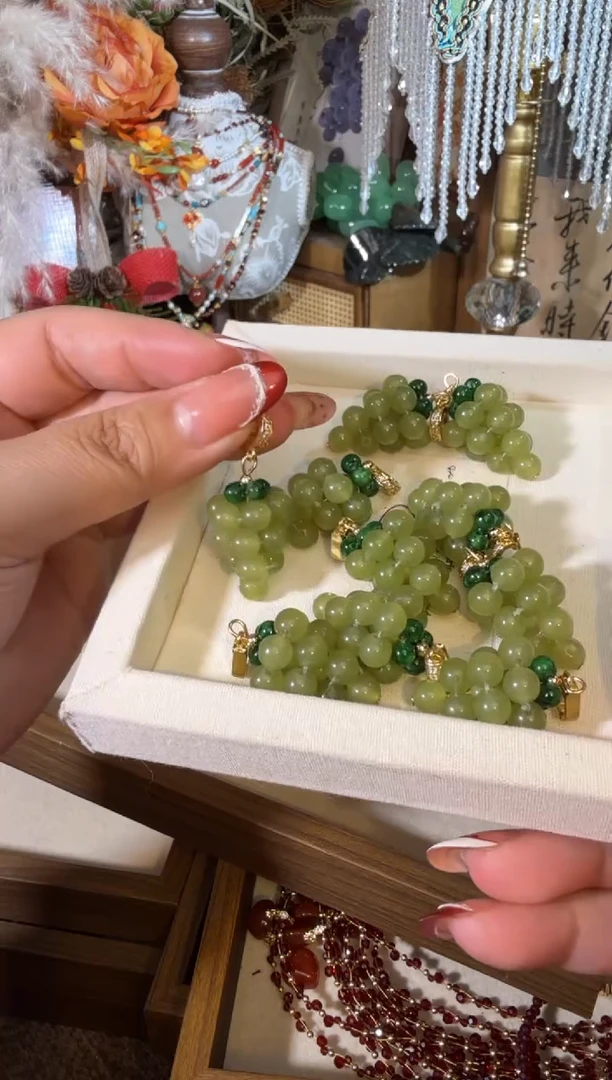 吊坠(不含链)未镶嵌水晶绿葡萄 004