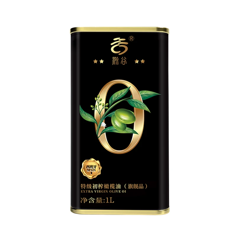 滁谷特级初榨橄榄油1L*1铁罐装西班牙原油进口家用食用油