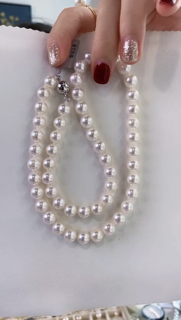 项链未镶嵌海水珍珠7.5-8Akoya海水珍珠项链