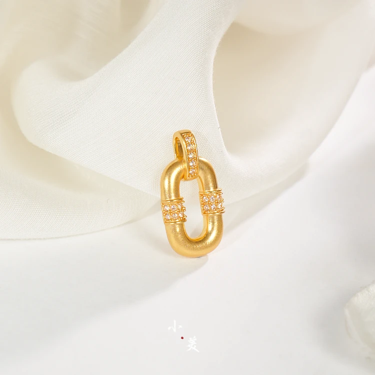 18K金环环相扣吊坠配件 G80094