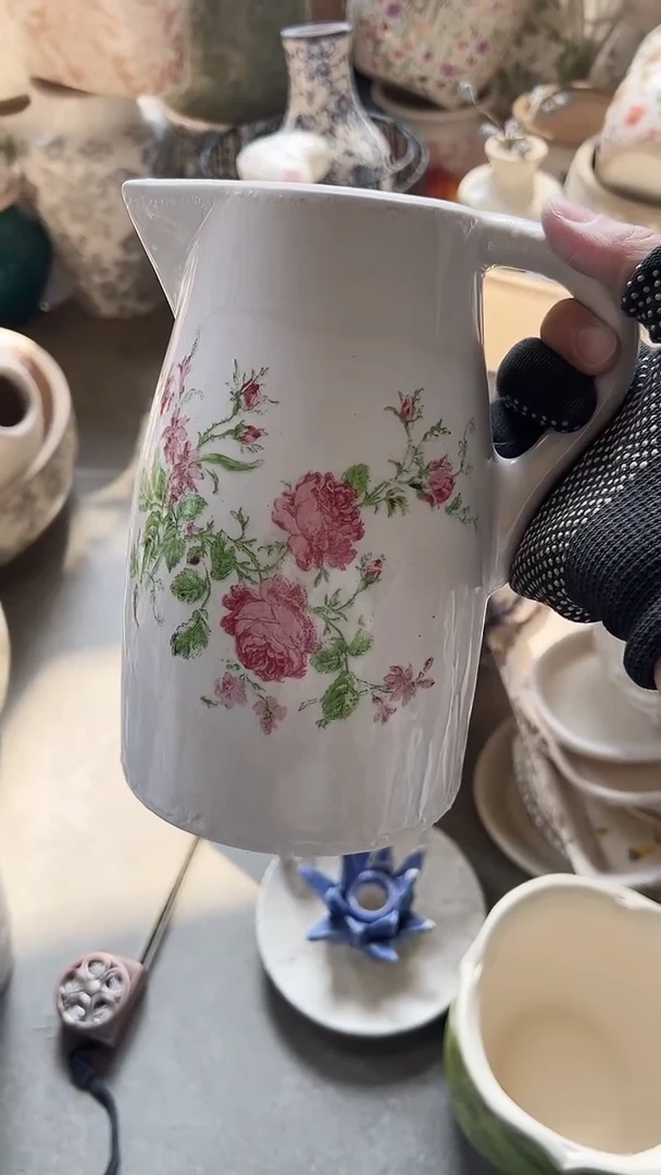 【闪购商品】陶瓷花盆高19cm内口8.5cm