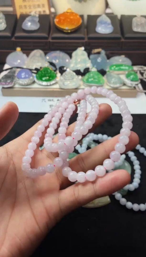 未镶嵌定制翡翠广****链  S毛货不退不换