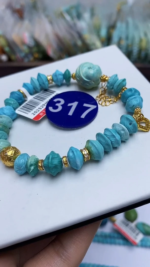 【闪购商品】绿松石手串银S925镶嵌317