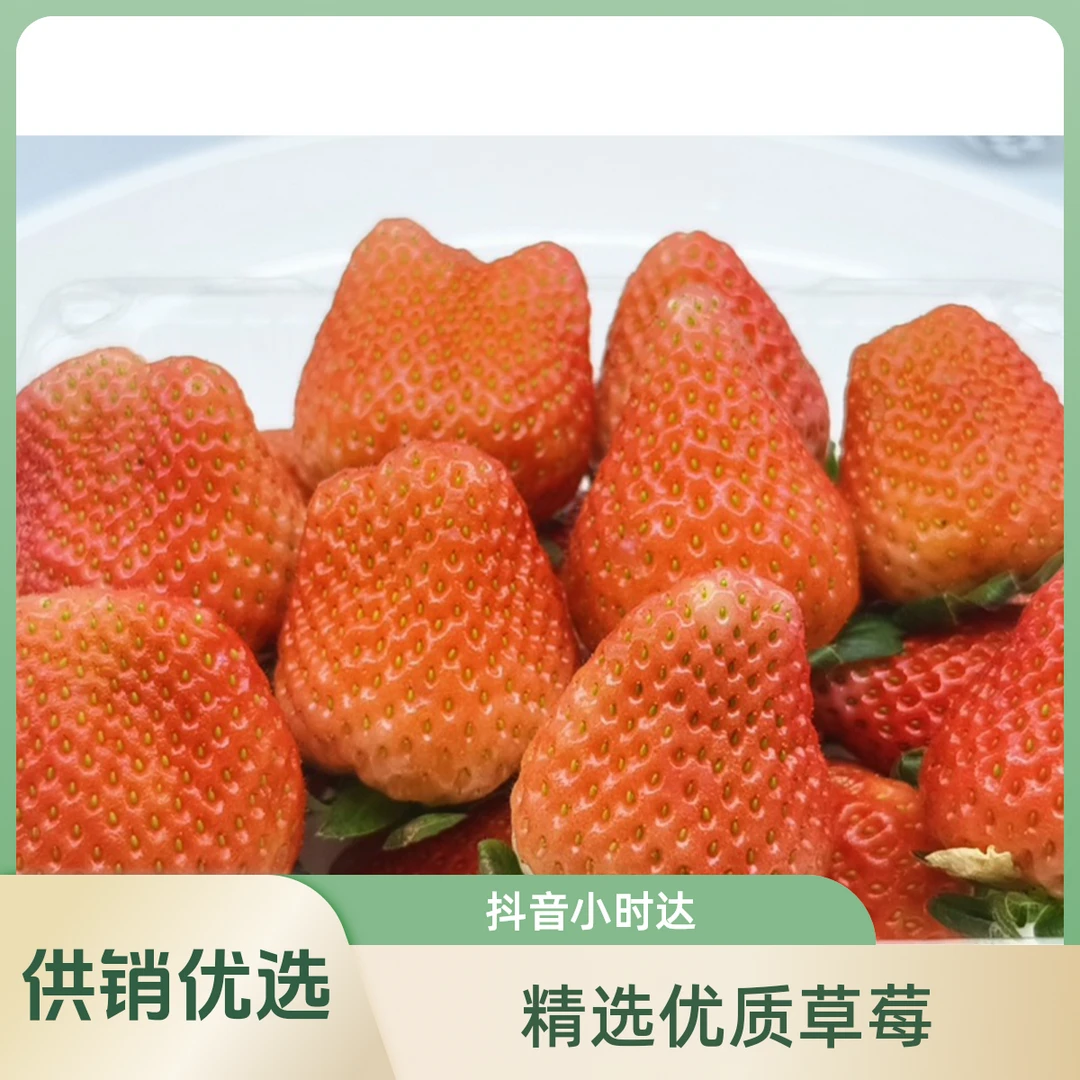 丹东红颜草莓一盒两斤