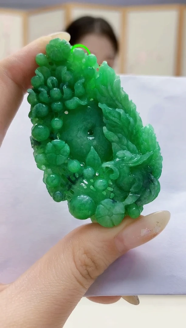未镶嵌定制翡翠3099jw-毛货挂件69