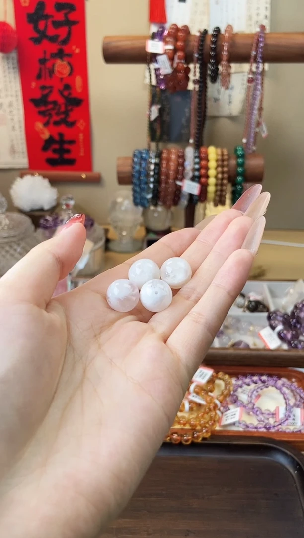 【闪购商品】水晶单珠未镶嵌a 02 白雪花幽灵13.5mm