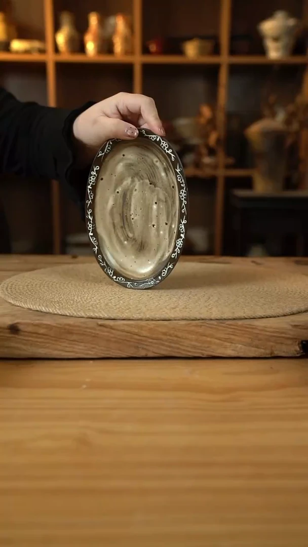 872新品福利系列的椭圆碟子1个