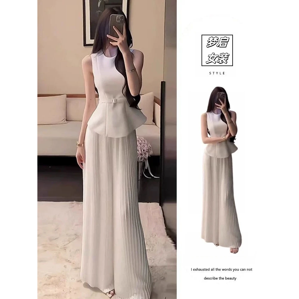 夏装搭配一整套轻熟小香风套装女2025新款气质无袖上衣长裤两件套