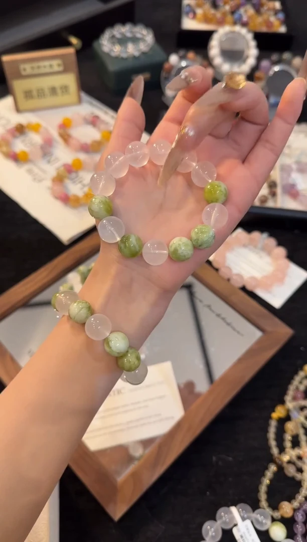 合金手链水晶奶白晶手链x3360