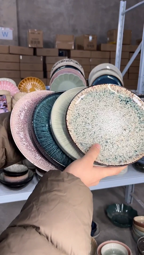 陶瓷外贸尾货瑕疵满20包邮X4小盘