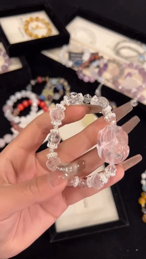 【闪购商品】水晶手链合金白水晶手链x1367