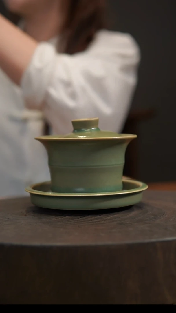 杯子小竹节马蹄汝州原产地 原矿老釉