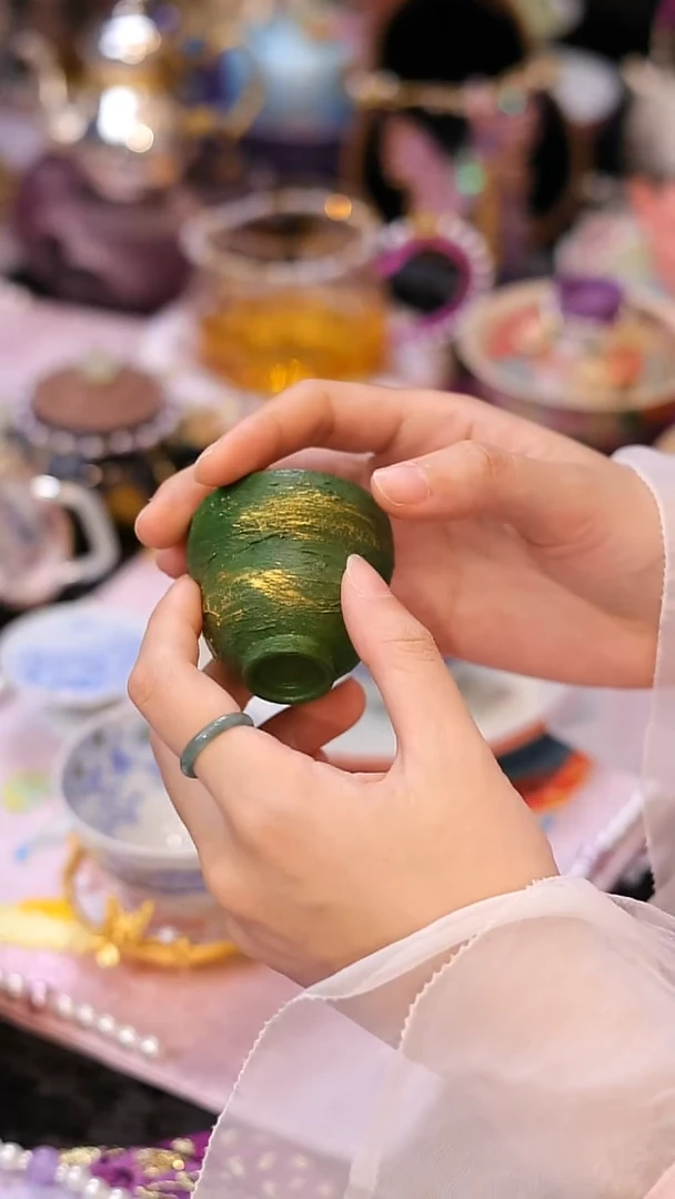 【闪购商品】摆件山怂阿卿直播间@@sjy绿色葫芦杯