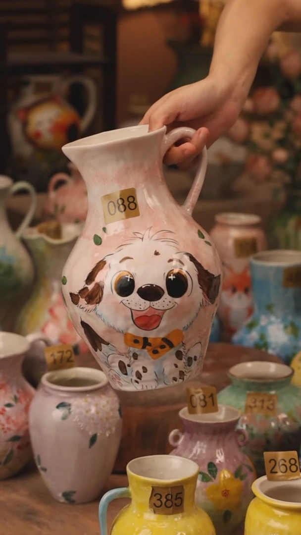陶瓷088景德镇设计师手作花器摆件侘寂风