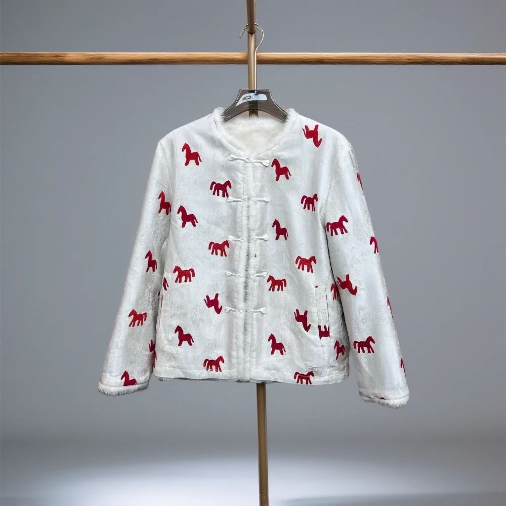 【福马迎新】2025冬款双面穿新中式水貂毛外套时尚大气