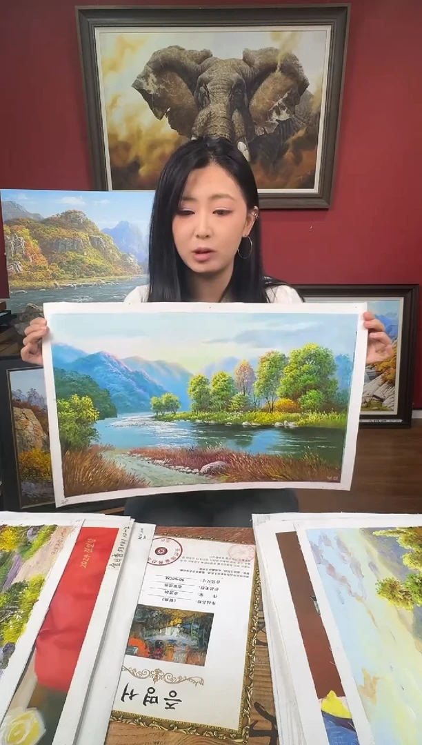 油画【25号】约53*35cm丨朝鲜原创纯手绘孤品油画丨顺丰包邮