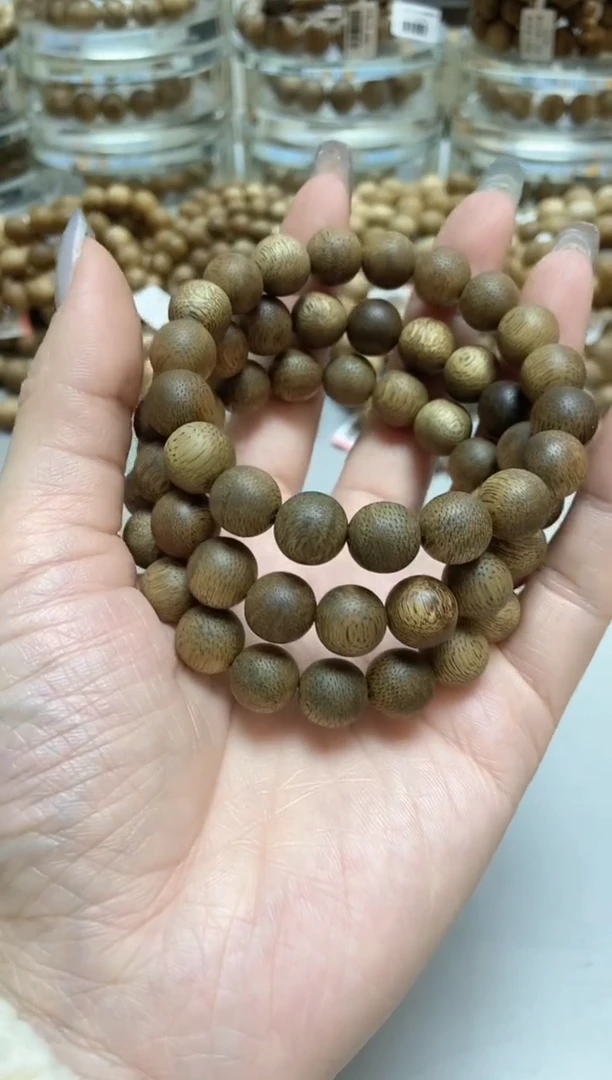 【闪购商品】沉香手串文莱圆珠单圈1.1多样性发其一